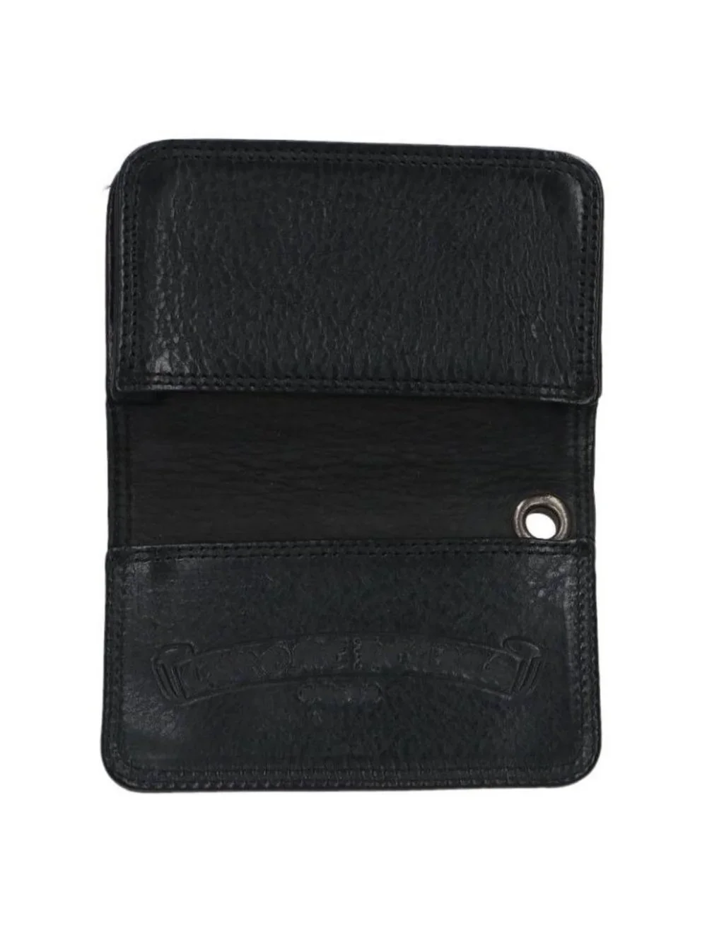 Chrome Hearts Crd Arch Logo Plate 3 Pocket Leather Card Case
